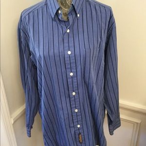 TOMMY HILFINGER MAN BLUE STRIPED DRESS SHIRT